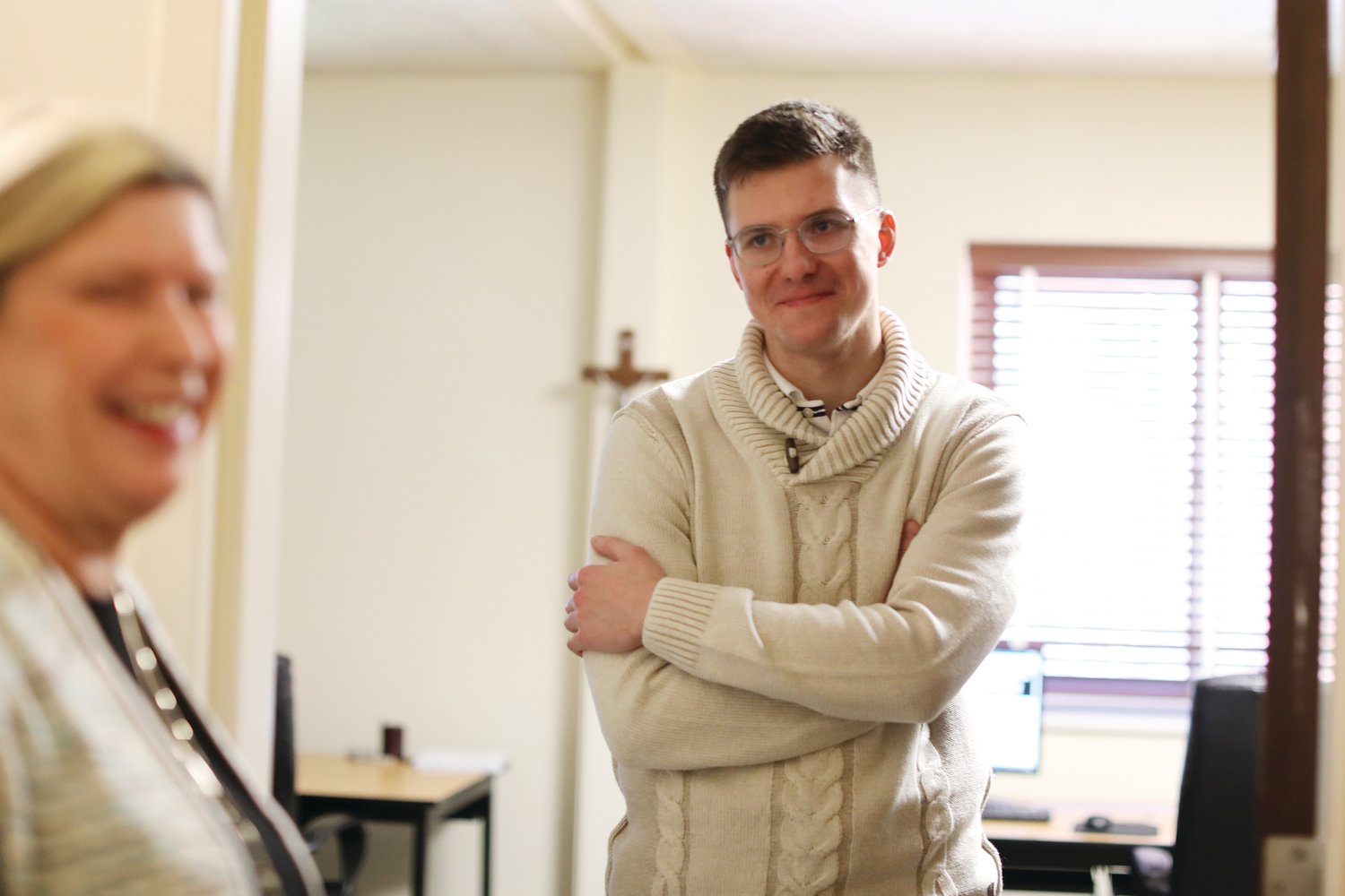 During her visit, Papitto had an opportunity to speak with local seminarian Mateusz Puzanowski.